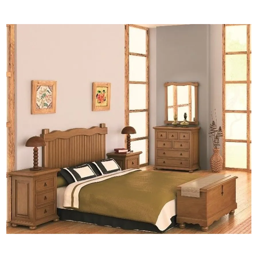 Dormitorio Mexicano matrimonio MADERA MACIZA