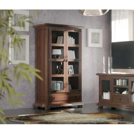 Vitrina en madera de estilo rústico