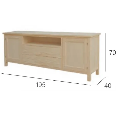 Salón completo madera 195 cm.