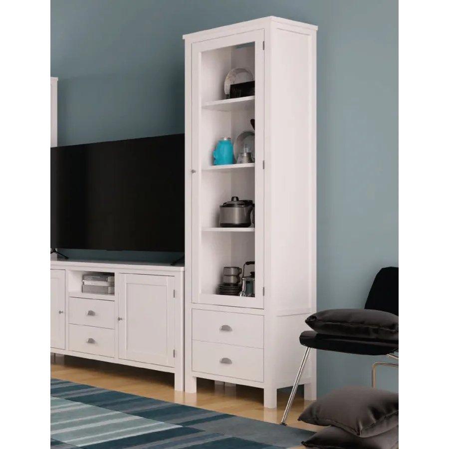 Vitrina 1P2C colonial madera 270 cm.