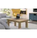 Salón con vitrinas en madera 270 cm.