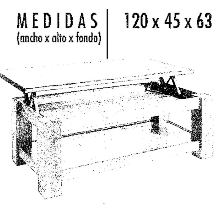 Mesa de centro con revistero Mexicano
