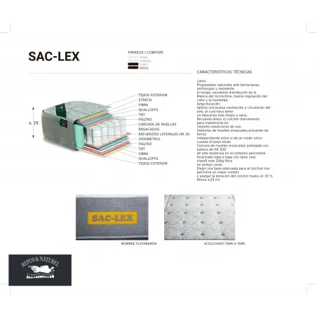 Colchón Sac-Lex de Joisa Repos&Naturel en Muebledescanso.com