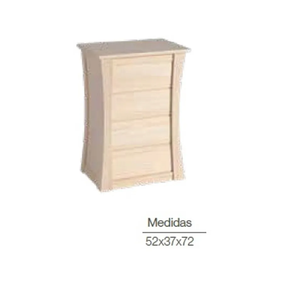 MESITA DE NOCHE VIENA EN MADERA MACIZA DISEÑO VINTAGE en Málaga