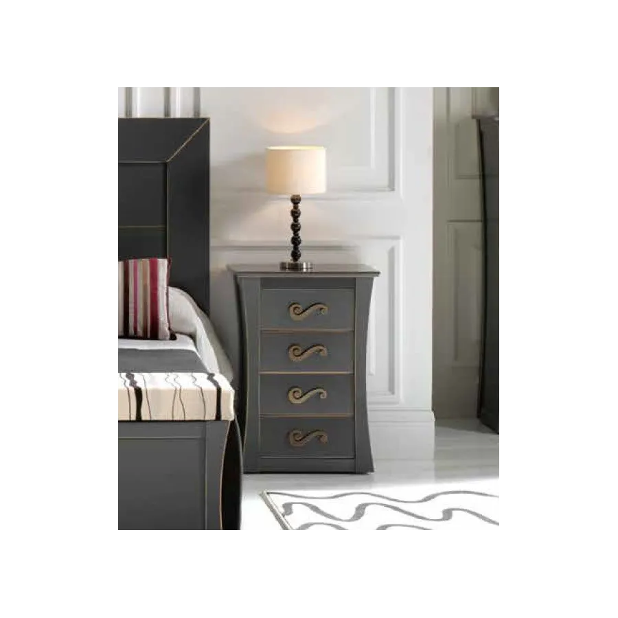 MESITA DE NOCHE VIENA EN MADERA MACIZA DISEÑO VINTAGE en Málaga