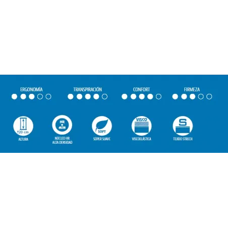 Pack Silver medida 135x190 H20 Viscoelástico