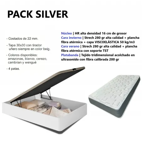 Pack Silver medida 135x190 H20 Viscoelástico