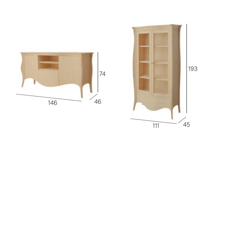 Salón colonial madera 270 cm.
