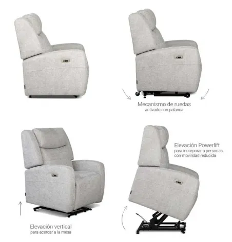 SILLON RELAX KOKE APERTURA MOTOR POWER LIFT tayber