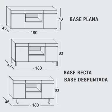 Aparador Zoe 150 cm. en MuebleDescanso.com