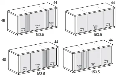 Mueble tv Líneas Aire 3p
