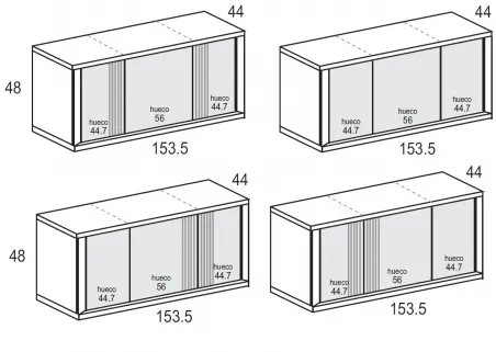 Mueble tv Líneas Aire 3p