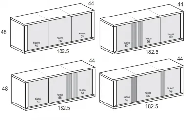 Mueble tv Líneas Aire 3p