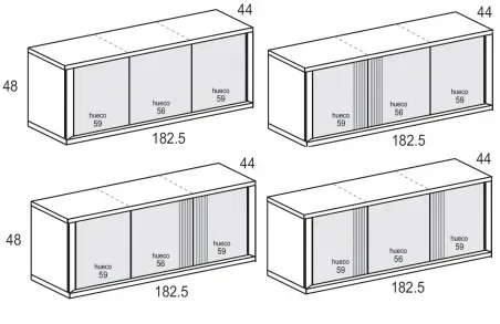 Mueble tv Líneas Aire 3p