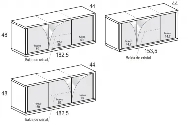 Mueble tv Forma Aire 3p