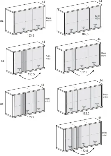 Aparador Líneas Aire 3p