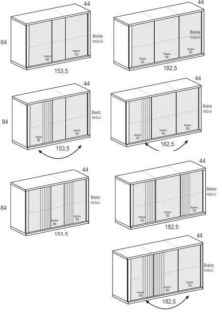 Aparador Líneas Aire 3p
