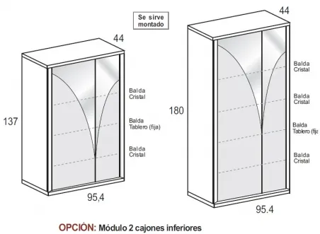 Vitrina 2P Forma Aire