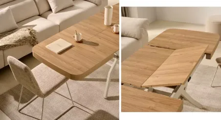 Mesa motor Long Way elevable extensible melamina canto redondeado