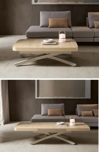 Mesa motor Long Way elevable extensible madera canto redondeado