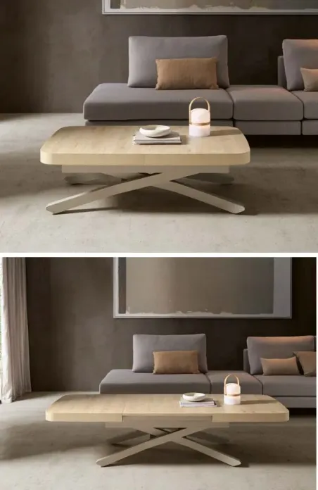 Mesa motor Long Way elevable extensible madera canto redondeado