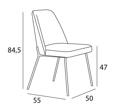 Silla Nantes Metal de Carabassi en muebledescanso.com