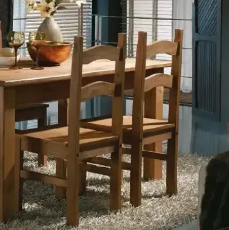 SILLA RUSTICA MADERA MACIZA