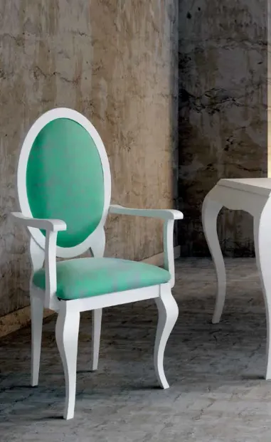 SILLA con brazos OVALO ISABELINA O TORNEADA