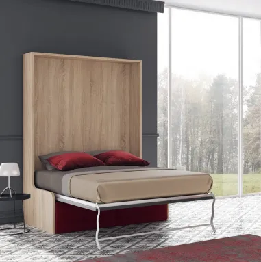 Cama vertical con sofá multimedida