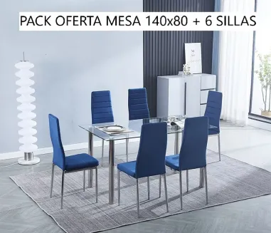 Oferta pack 6 sillas económicas cromo