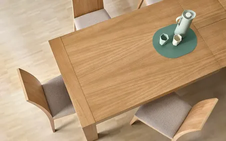 Mesa con doble extensible de carro Évora Melamina