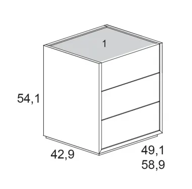Mesita de noche Fit de muebles Ros en MuebleDescanso Málaga