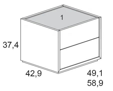 Mesita de noche Fit de muebles Ros en MuebleDescanso Málaga