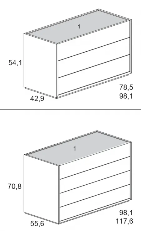 Cómoda Fit de muebles Ros en MuebleDescanso Málaga