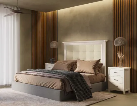 Dormitorio tapizado Cerdeña en MuebleDescanso.com