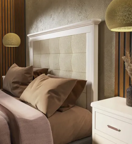 Dormitorio tapizado Cerdeña en MuebleDescanso.com