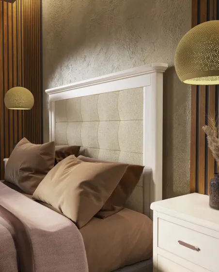 Cabecero Cerdeña tapizado cama king size en MuebleDescanso.com