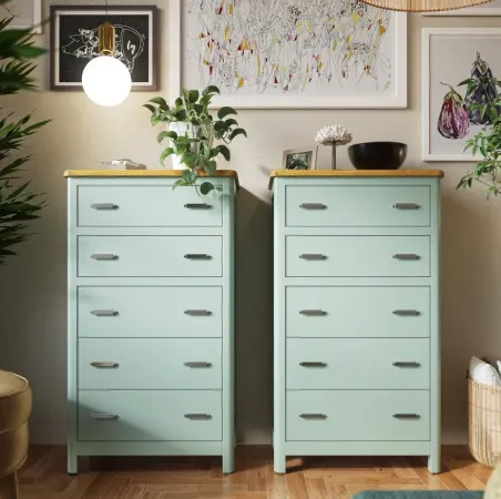 Sinfonier cinco cajones colonial en MuebleDescanso.com