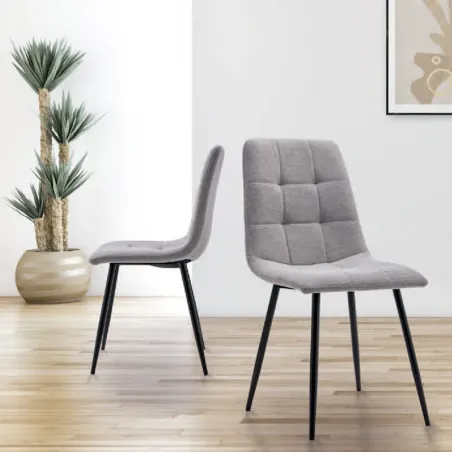 Silla tapizada pata metal Benidorm