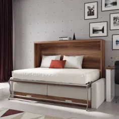 Cama abatible horizontal con sofá f43 2