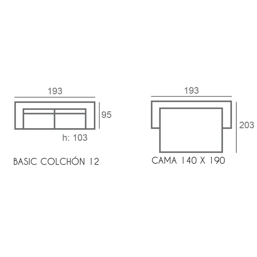 SOFA CAMA ITALIANO BRAZO RECTO