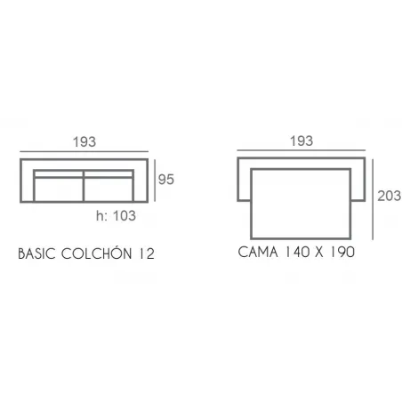 SOFA CAMA ITALIANO BRAZO RECTO