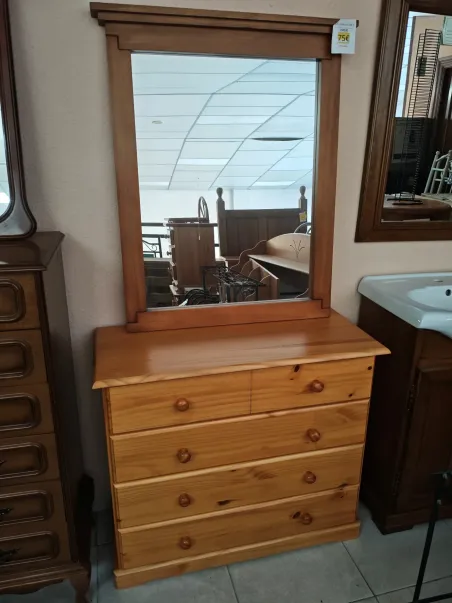 Comodín con espejo miel