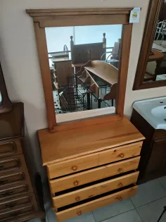 Comodín con espejo miel 2